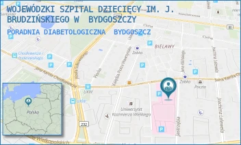PORADNIA DIABETOLOGICZNA - WOJEWÓDZKI SZPITAL DZIECIĘCY IM. J. BRUDZIŃSKIEGO W  BYDGOSZCZY - CHODKIEWICZA 44,  BYDGOSZCZ