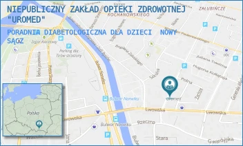 PORADNIA DIABETOLOGICZNA DLA DZIECI - NIEPUBLICZNY ZAKŁAD OPIEKI ZDROWOTNEJ "UROMED" - UL. JANA KOCHANOWSKIEGO 4,  NOWY SĄCZ
