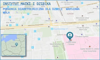 PORADNIA DIABETOLOGICZNA DLA DZIECI - INSTYTUT MATKI I DZIECKA - MARCINA KASPRZAKA 17 A,  WARSZAWA WOLA