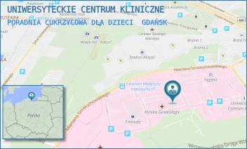 PORADNIA CUKRZYCOWA DLA DZIECI - UNIWERSYTECKIE CENTRUM KLINICZNE - UL. DĘBINKI 7,  GDAŃSK