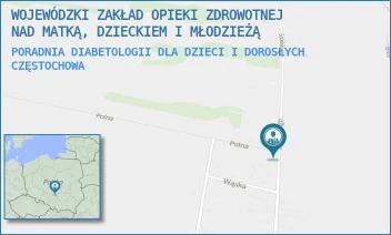 PORADNIA DIABETOLOGII DLA DZIECI I DOROSŁYCH - WOJEWÓDZKI ZAKŁAD OPIEKI ZDROWOTNEJ NAD MATKĄ, DZIECKIEM I MŁODZIEŻĄ - UL. SOBIESKIEGO 7A, CZĘSTOCHOWA