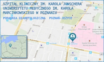 PORADNIA DIABETOLOGICZNA - SZPITAL KLINICZNY IM. KAROLA JONSCHERA UNIWERSYTETU MEDYCZNEGO IM. KAROLA MARCINKOWSKIEGO W POZNANIU - SZPITALNA 27/33, POZNAŃ-JEŻYCE